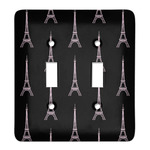 Black Eiffel Tower Light Switch Cover (2 Toggle Plate)