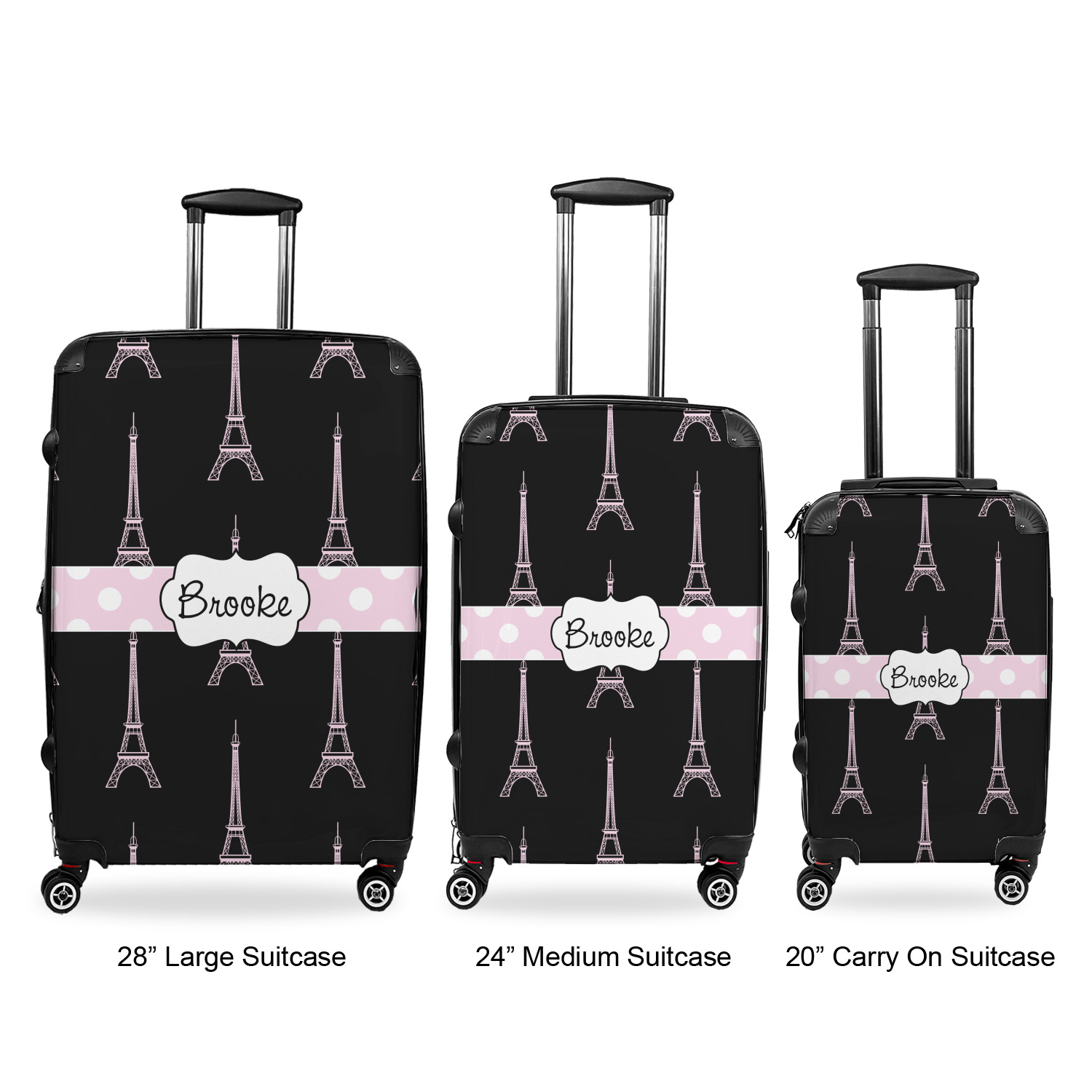 eiffel tower hard shell luggage