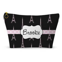 Black Eiffel Tower Makeup Bag - Small - 8.5"x4.5" (Personalized)