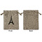 Black Eiffel Tower Medium Burlap Gift Bag - Front Approval