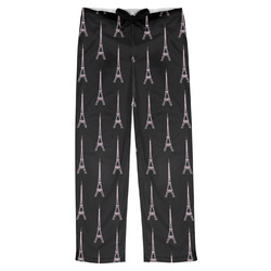 Black Eiffel Tower Mens Pajama Pants - XL