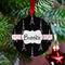 Black Eiffel Tower Metal Ball Ornament - Lifestyle