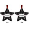 Black Eiffel Tower Metal Star Ornament - Front and Back