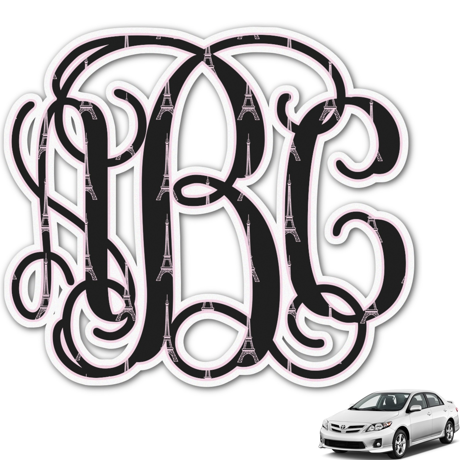 Monogram car online decal