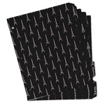 Black Eiffel Tower Binder Tab Divider Set (Personalized)