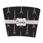 Black Eiffel Tower Party Cup Sleeve - without bottom (Personalized)