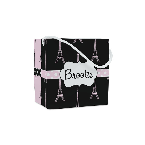 Custom Black Eiffel Tower Party Favor Gift Bags - Matte (Personalized)