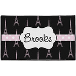 Black Eiffel Tower Door Mat - 60"x36" (Personalized)