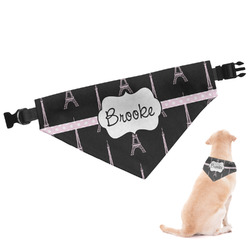 Black Eiffel Tower Dog Bandana (Personalized)