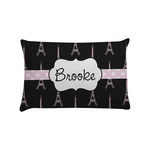 Black Eiffel Tower Pillow Case - Standard (Personalized)