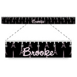 Black Eiffel Tower Plastic Ruler - 12" (Personalized)