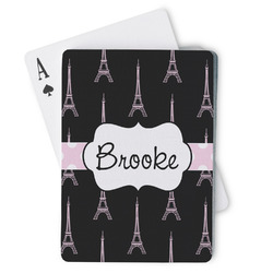 Black Eiffel Tower Playing Cards (Personalized)