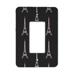 Black Eiffel Tower Rocker Style Light Switch Cover - Single Switch