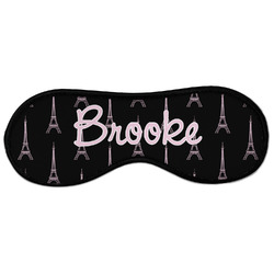 Black Eiffel Tower Sleeping Eye Masks - Large (Personalized)