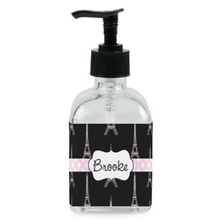 Black Eiffel Tower Glass Soap & Lotion Bottle - Single Bottle (Personalized)