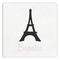 Black Eiffel Tower Paper Dinner Napkins (Personalized)