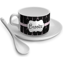 Black Eiffel Tower Tea Cup - Single (Personalized)