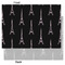 Black Eiffel Tower Tissue Paper - Heavyweight - Large - Front & Back