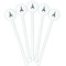 Black Eiffel Tower White Plastic 5.5" Stir Stick - Fan View