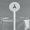 Black Eiffel Tower White Plastic 5.5" Stir Stick - Round - Main