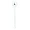 Black Eiffel Tower White Plastic 5.5" Stir Stick - Round - Single Stick