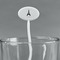 Black Eiffel Tower White Plastic 7" Stir Stick - Oval - Main