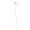 Black Eiffel Tower White Plastic 7" Stir Stick - Oval - Single Stick