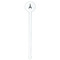 Black Eiffel Tower White Plastic 7" Stir Stick - Round - Single Stick