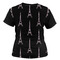 Black Eiffel Tower Women's T-shirt Back
