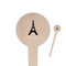 Black Eiffel Tower Wooden 4" Food Pick - Round - Closeup