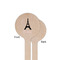 Black Eiffel Tower Wooden 6" Stir Stick - Round - Single Sided - Front & Back