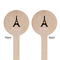 Black Eiffel Tower Wooden 7.5" Stir Stick - Round - Double Sided - Front & Back