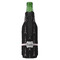 Black Eiffel Tower Zipper Bottle Cooler - BACK (bottle)