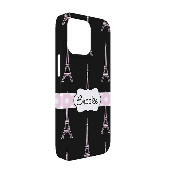 Custom Black Eiffel Tower iPhone Case - Plastic - iPhone 13 (Personalized)