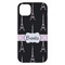 Black Eiffel Tower iPhone 14 Plus Case - Back