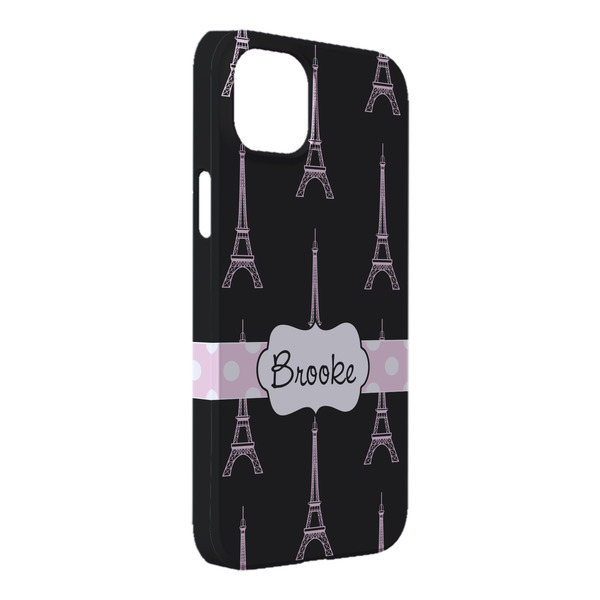 Custom Black Eiffel Tower iPhone Case - Plastic - iPhone 14 Pro Max (Personalized)