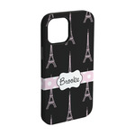 Black Eiffel Tower iPhone Case - Rubber Lined - iPhone 15 (Personalized)