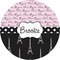 Paris Bonjour and Eiffel Tower 1" Multipurpose Round Labels - Single Sticker