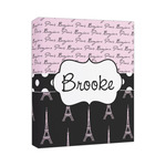 Paris Bonjour and Eiffel Tower Canvas Print - 11x14 (Personalized)