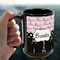 Paris Bonjour and Eiffel Tower 15oz. Black Mug - LIFESTYLE