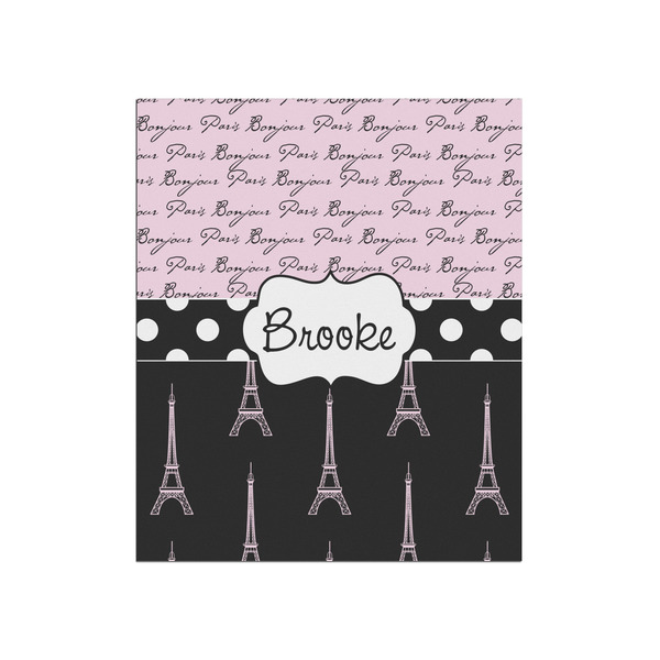 Custom Paris Bonjour and Eiffel Tower Poster - Matte - 20x24 (Personalized)