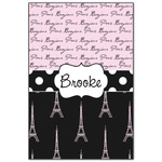 Paris Bonjour and Eiffel Tower Wood Print - 20x30 (Personalized)