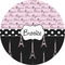 Paris Bonjour and Eiffel Tower 3" Multipurpose Round Labels - Single Sticker