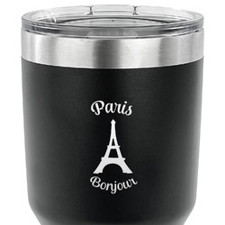 Paris Bonjour and Eiffel Tower 30 oz Stainless Steel Tumbler (Personalized)