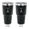 Paris Bonjour and Eiffel Tower 30 oz Stainless Steel Ringneck Tumblers - Black - Double Sided - APPROVAL