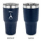 Paris Bonjour and Eiffel Tower 30 oz Stainless Steel Ringneck Tumblers - Navy - Single Sided - APPROVAL