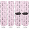 Paris Bonjour and Eiffel Tower Adult Crew Socks - Double Pair - Front and Back - Apvl