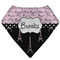 Paris Bonjour and Eiffel Tower Bandana Folded Flat