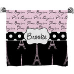 Paris Bonjour and Eiffel Tower Bath Towel (Personalized)