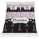 Paris Bonjour and Eiffel Tower Comforters (Personalized)